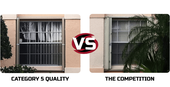 Before and After Accordion Hurricane Shutters