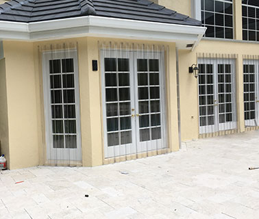 Recessed Track Accordion Shutters